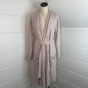 Barefoot Dreams L/XL CozyChic Lite Ribbed Robe Soft Cozy Robe Belted Above Knee